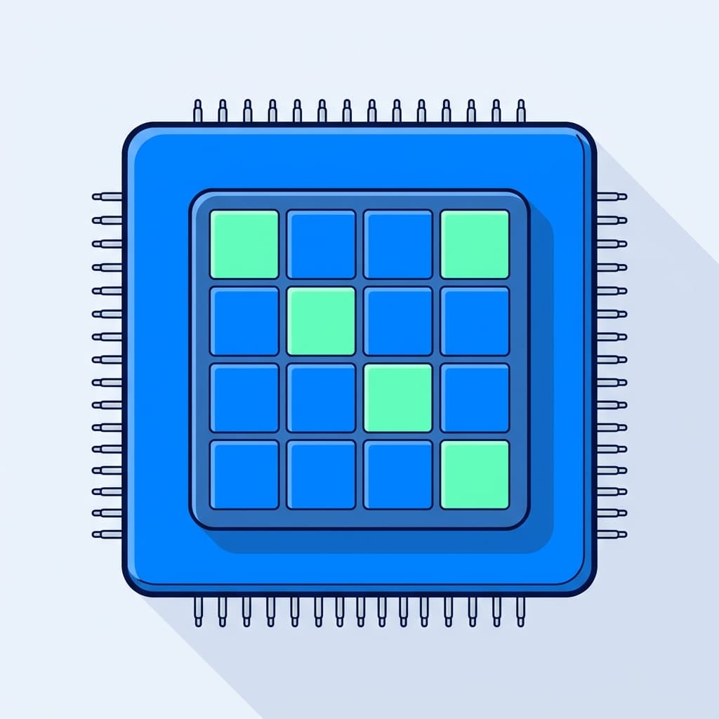 Prozessor eines Servers in Nahaufnahme