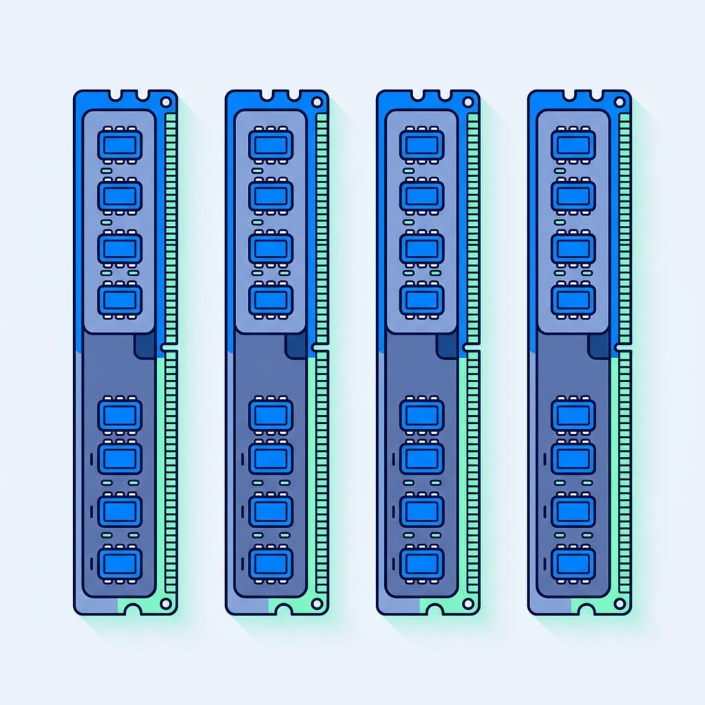 Arbeitsspeicher und Prozessor auf einem Server-Mainboard