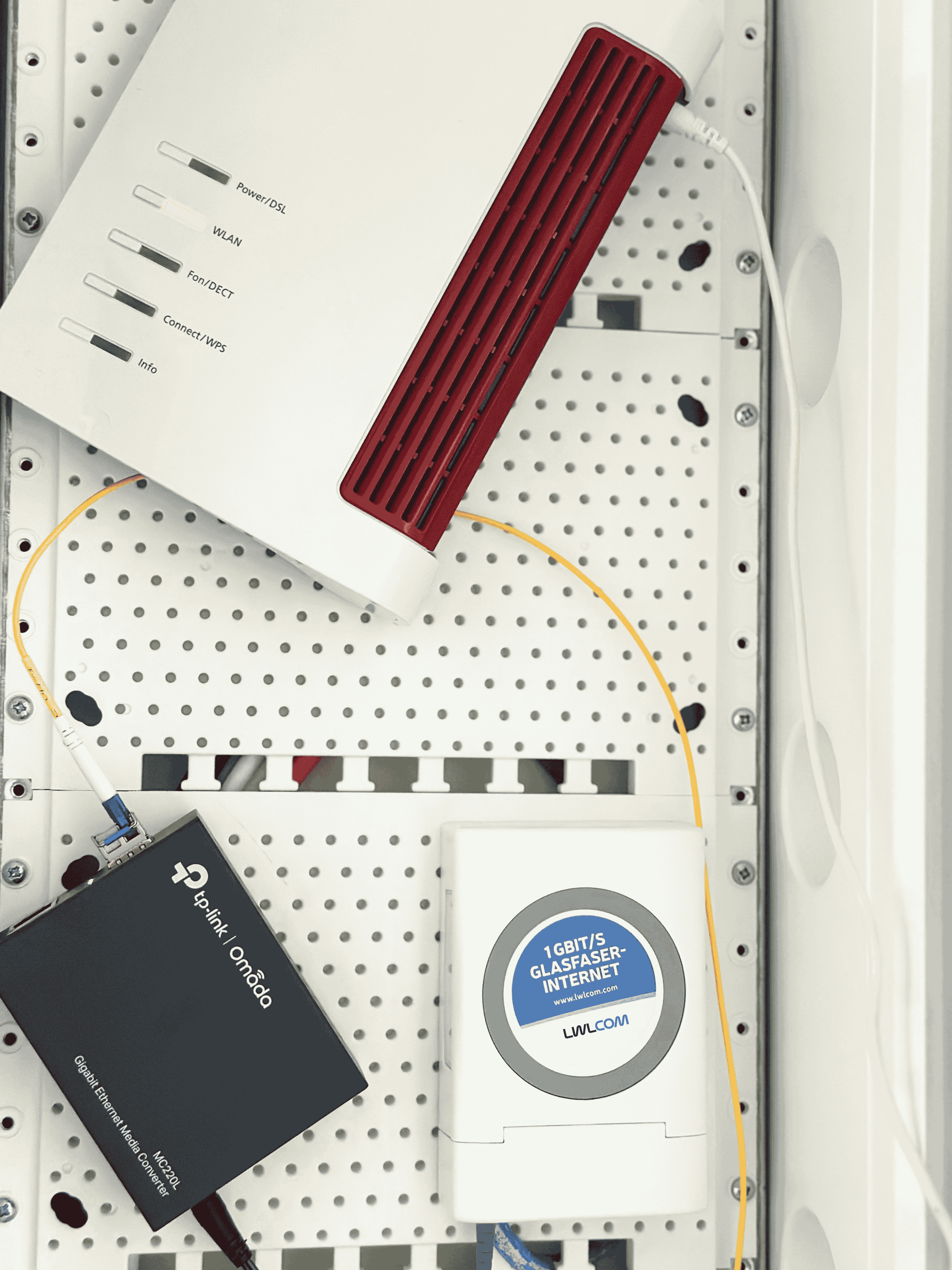 Angeschlossener Internet-Router.