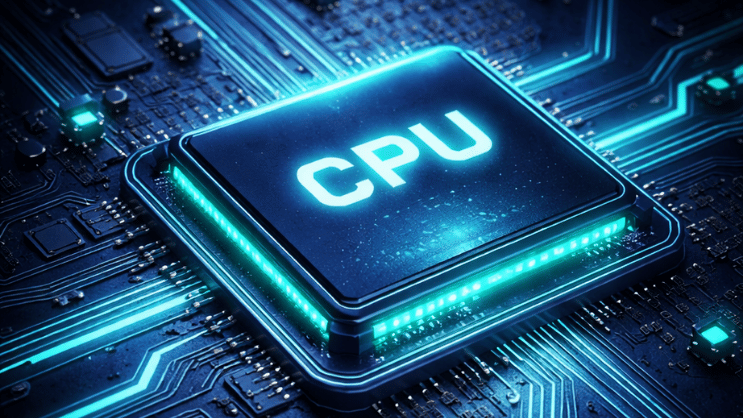 Abstraktes Bild eines CPUs.