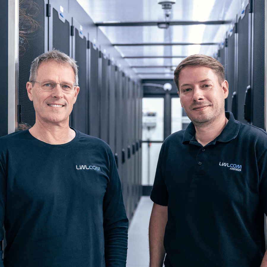 LWLcom Geschäftsführer Frank Holmes und Simon Frerichs.
