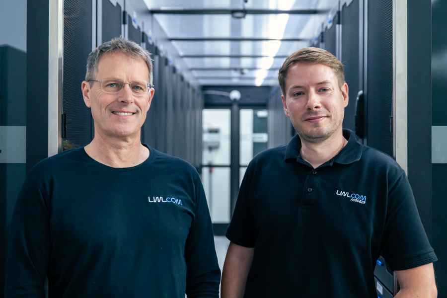 LWLcom Geschäftsführer Frank Holmes und Simon Frerichs.